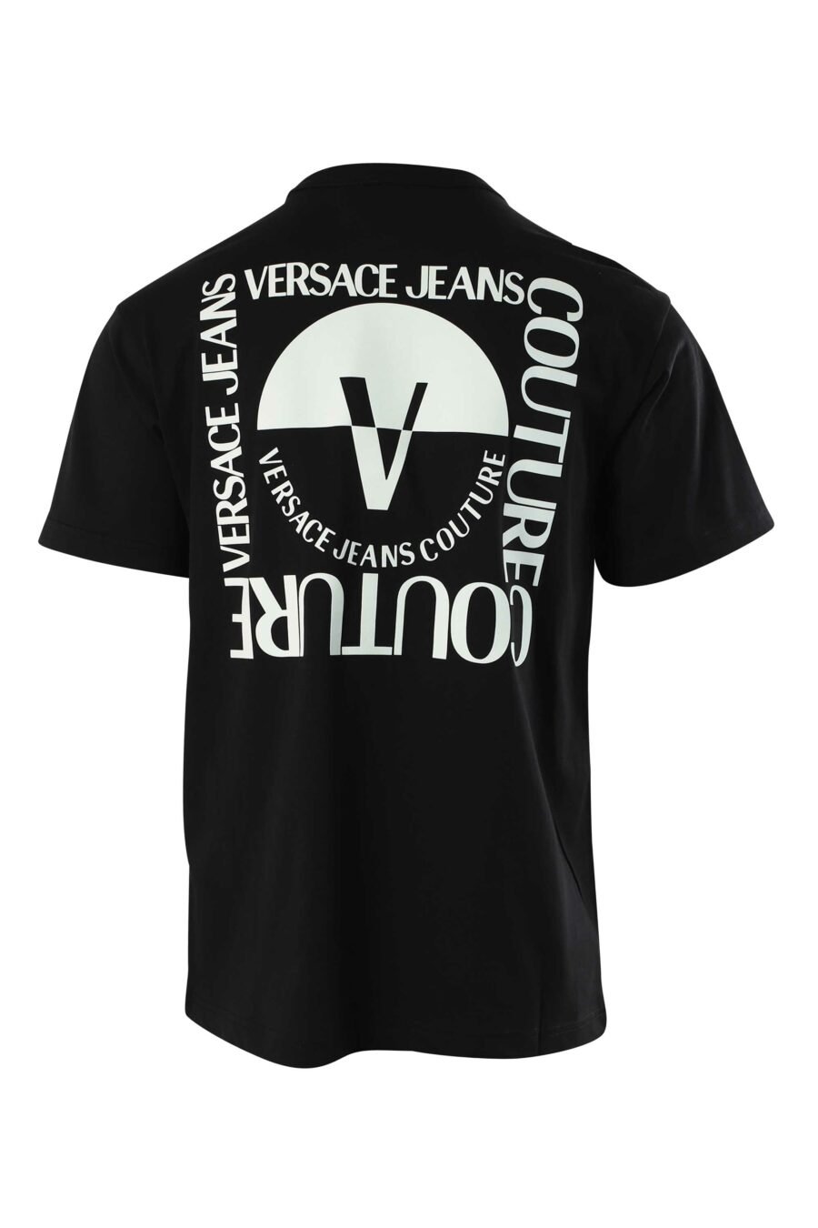 Schwarzes T-Shirt mit schwarz-weißem Minilogo - 8052019325522 2