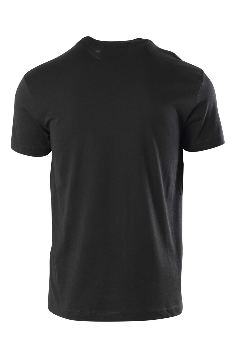 Black T-shirt with logo on collar - 8052019325577 2