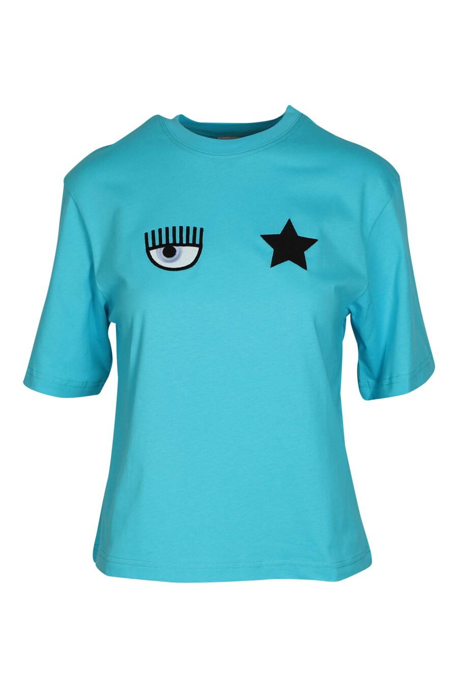 Camiseta azul cielo con logo ojo y estrella - 8052672269478