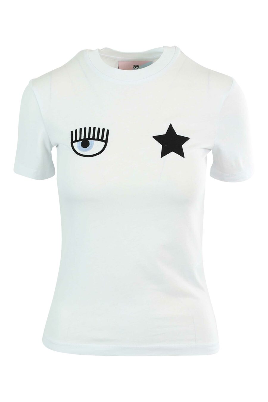 T-shirt branca com o logótipo do olho e da estrela - 8052672416728