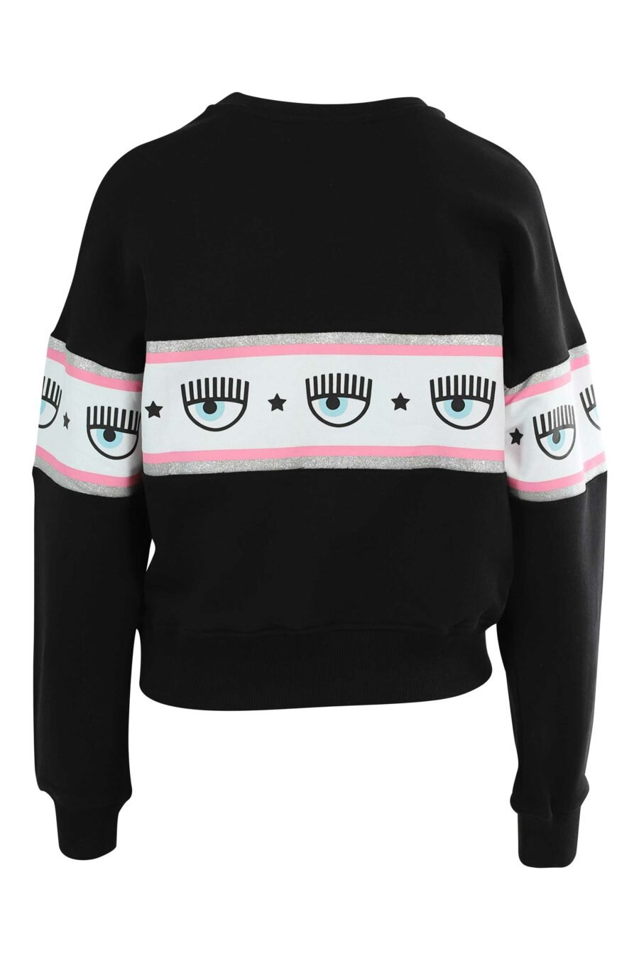 Schwarzes Sweatshirt mit Eye-Logo auf Band - 8052672420329 3