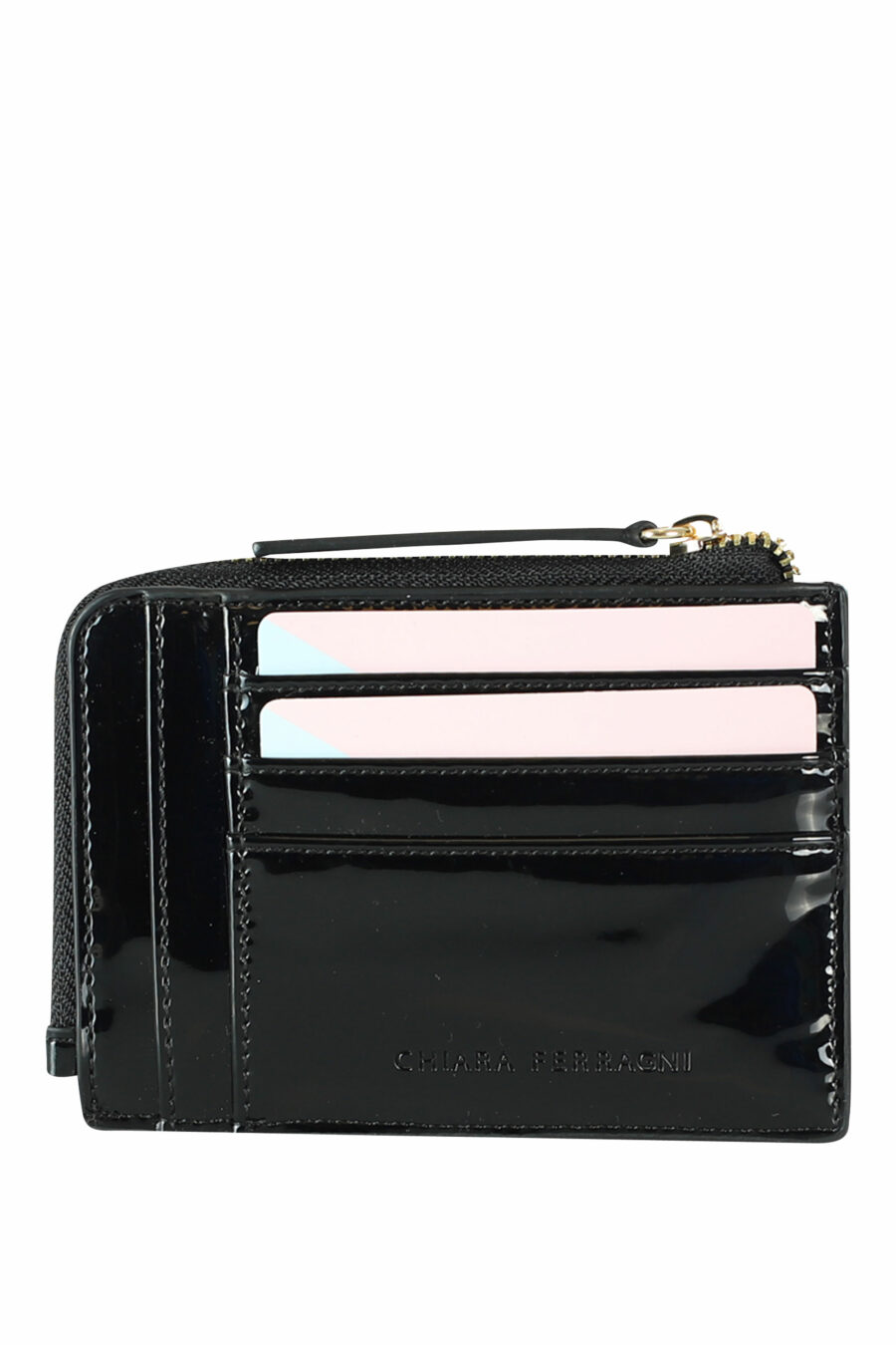 Shiny black wallet with eye and star logo - 8052672427311 2