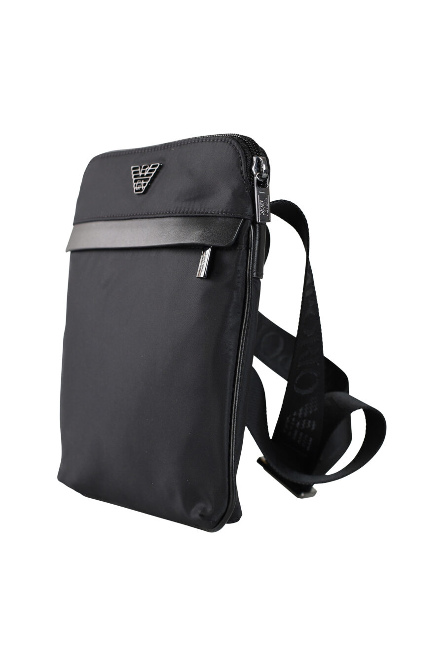 Black shoulder bag with metal mini logo - 8053616709593 2