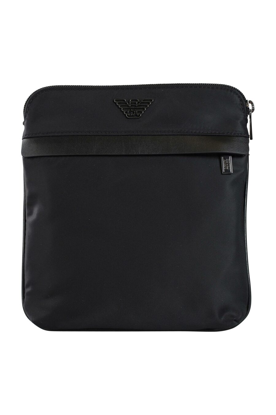 Black shoulder bag with metal mini logo - 8053616709593