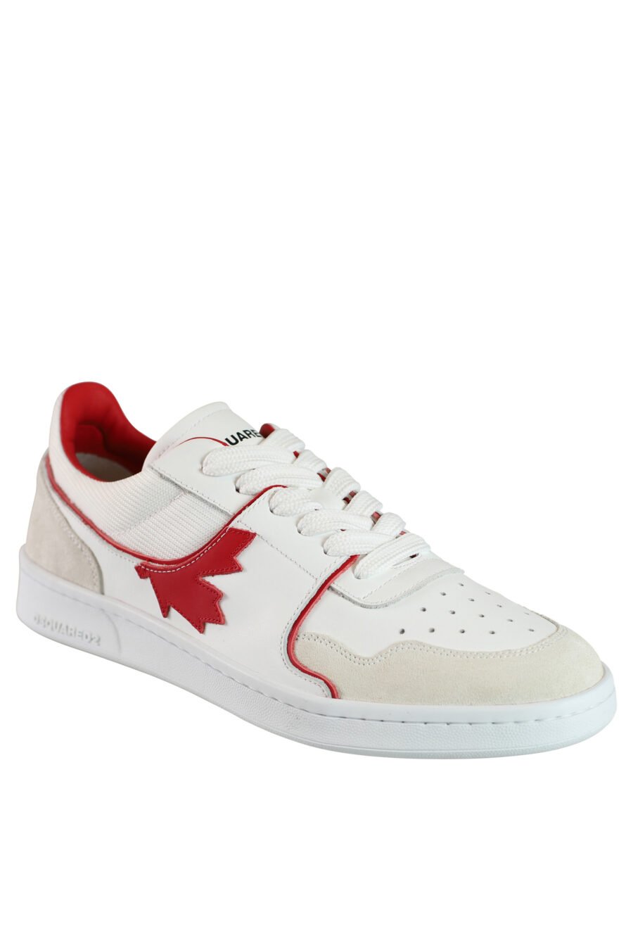 Zapatillas blancas mix con logo y detalles en rojo - 8055777188194 2
