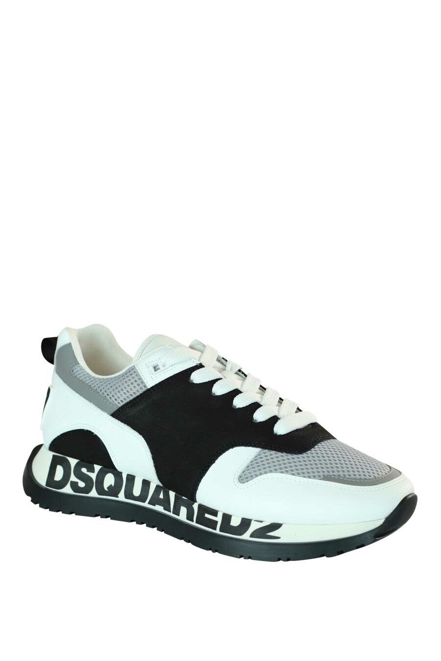 Black mix running shoes with logo on sole - 8055777205655 2