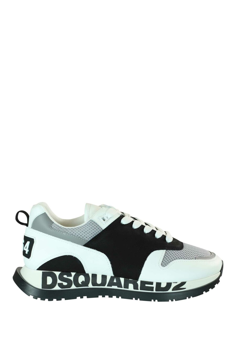 Zapatillas negras mix "running" con logo en suela - 8055777205655