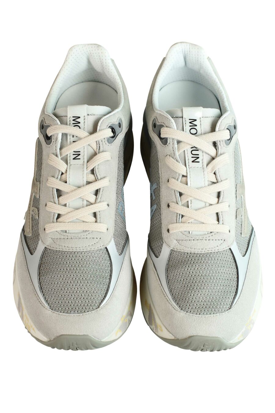Grey trainers with sky blue "moe run 6333" - 8058326252810 5