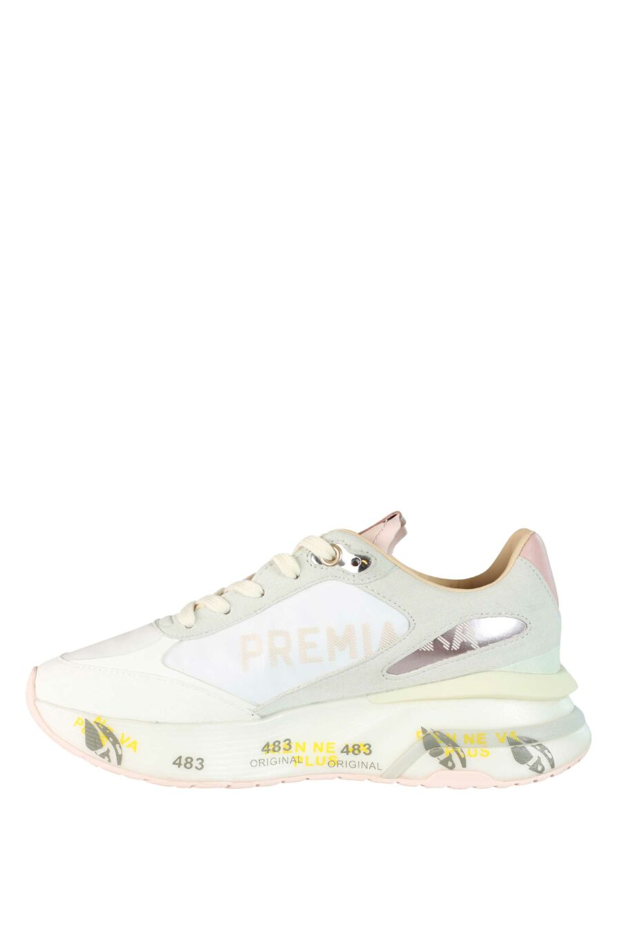 White trainers with pink and grey "moe run-d 6338" - 8058326253473 3