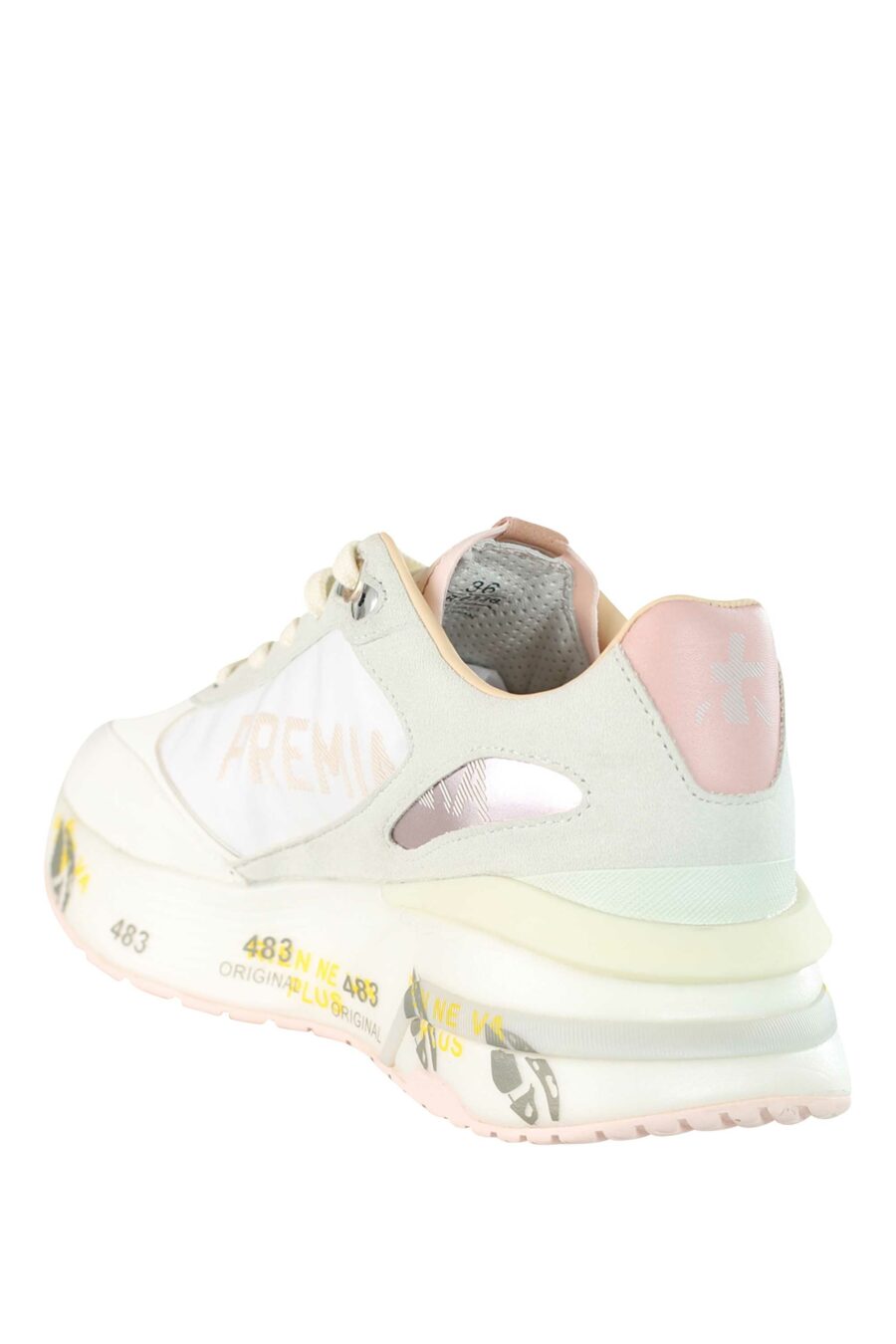 White trainers with pink and grey "moe run-d 6338" - 8058326253473 4