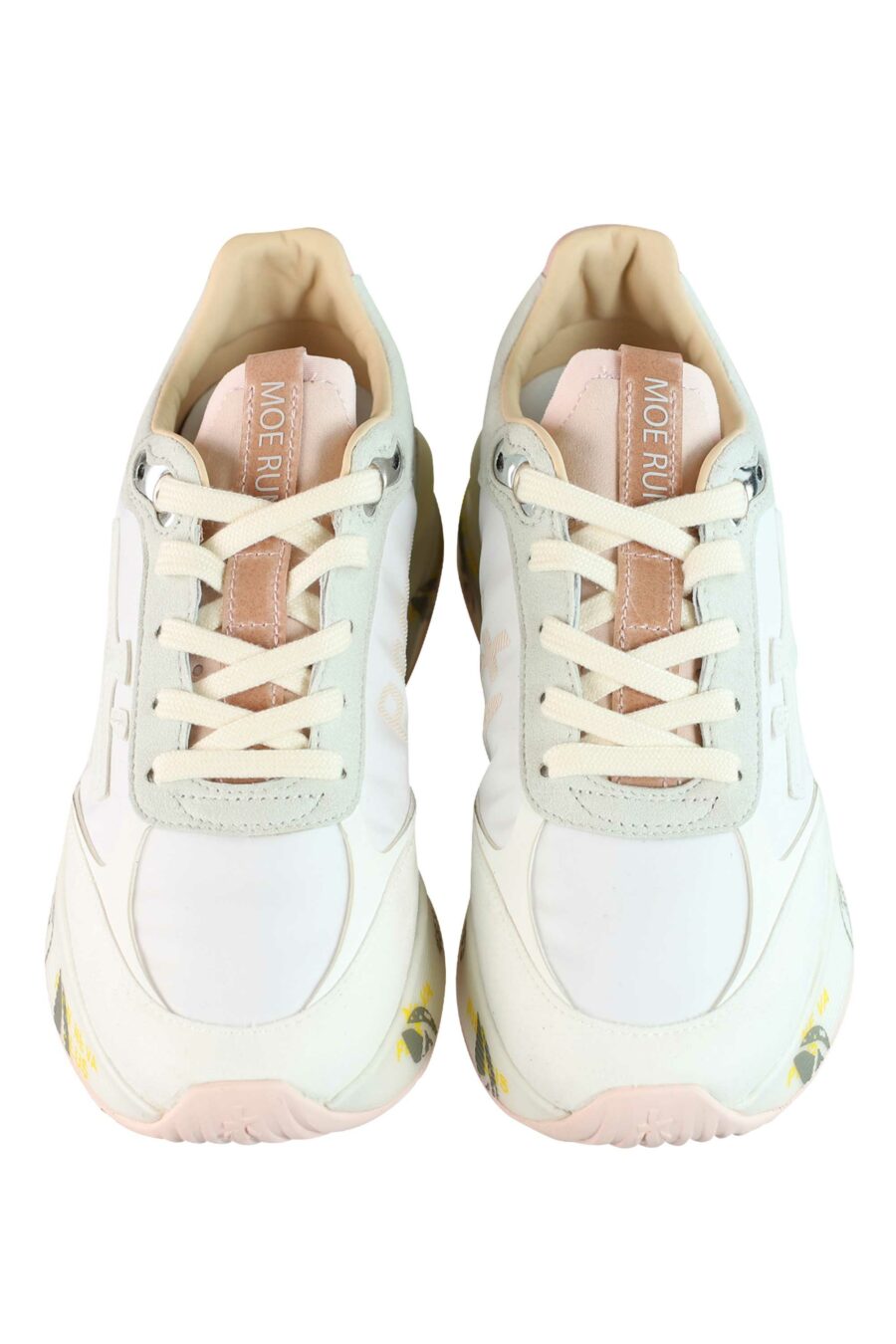 White trainers with pink and grey "moe run-d 6338" - 8058326253473 5