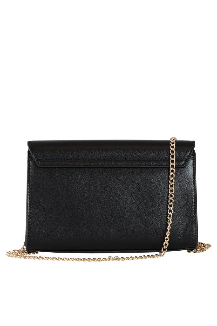 Black shoulder bag with gold maxilogo and chain - 8059965990439 3