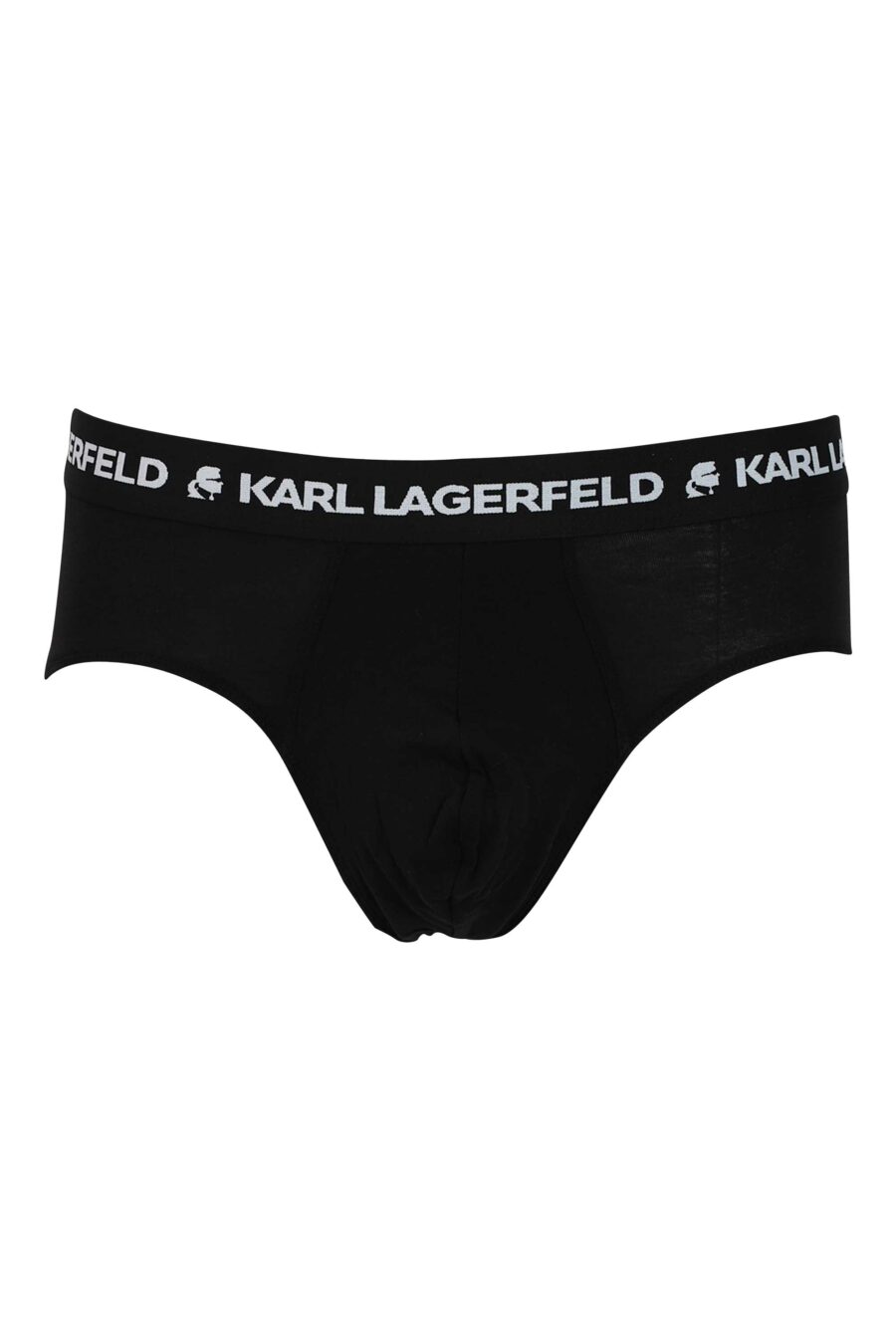 Pack of three grey monochrome briefs with logo on waistband - 8720092348386 5