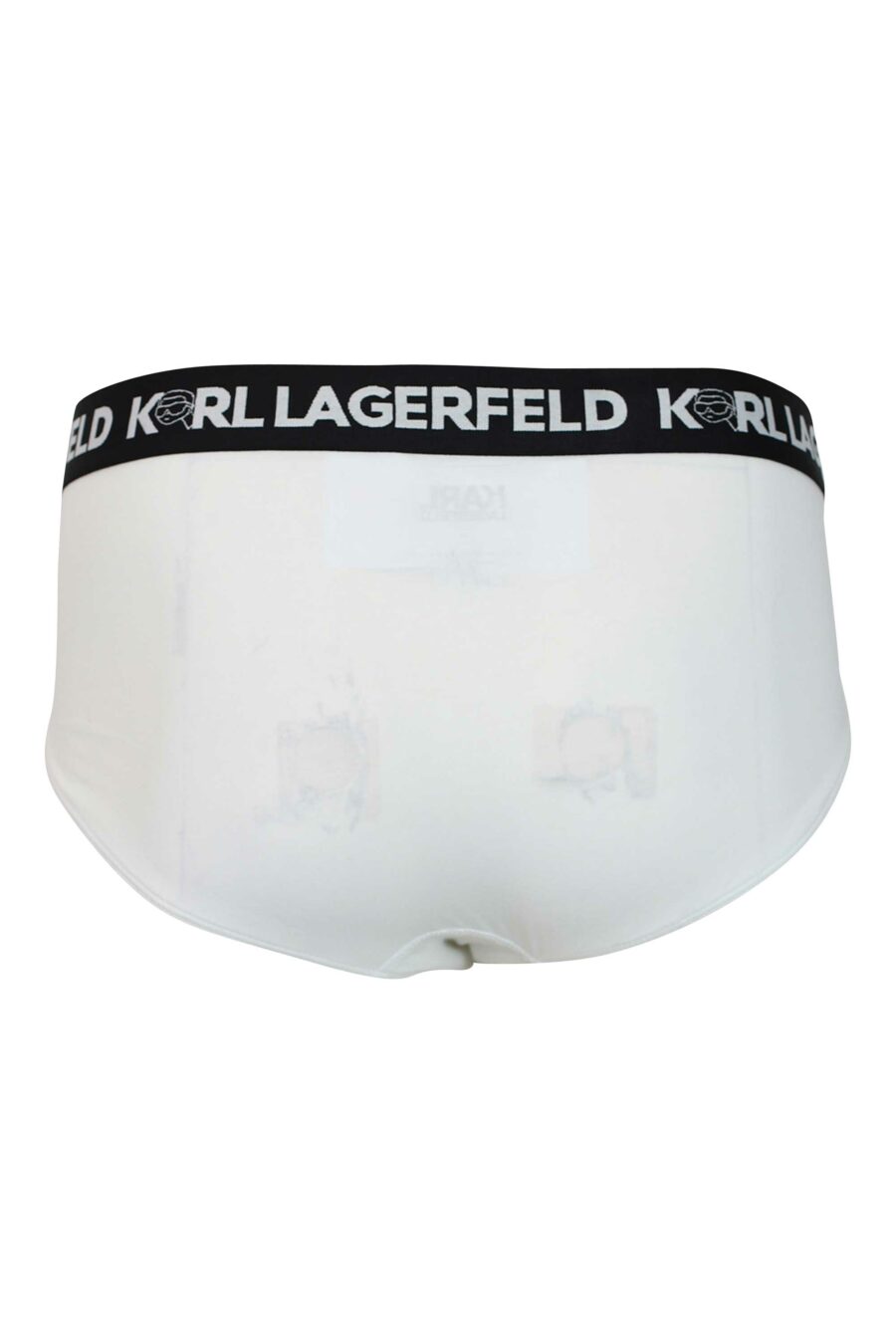 Dreierpack schwarzer und weißer Slips mit "karl"-Logo am Bund - 8720744054627 2