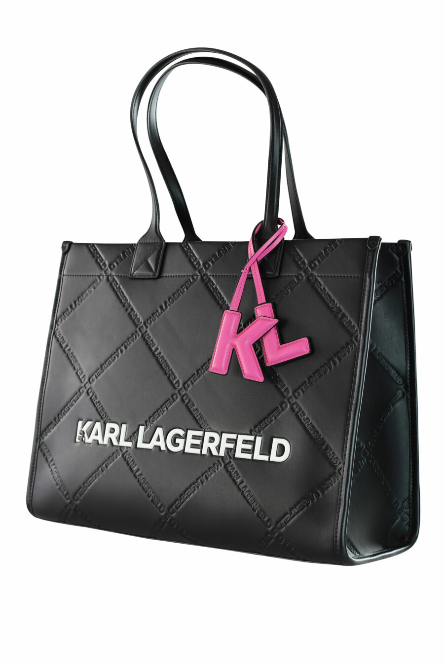 Tote bag negro "k/skuare" con logo en relieve - 8720744102526 2
