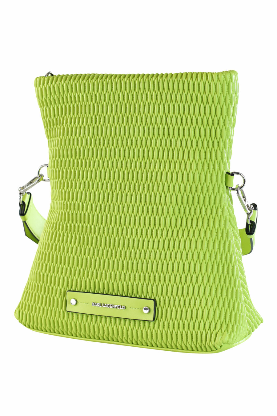 Foldable green tote bag with metal mini logo - 8720744103462 2