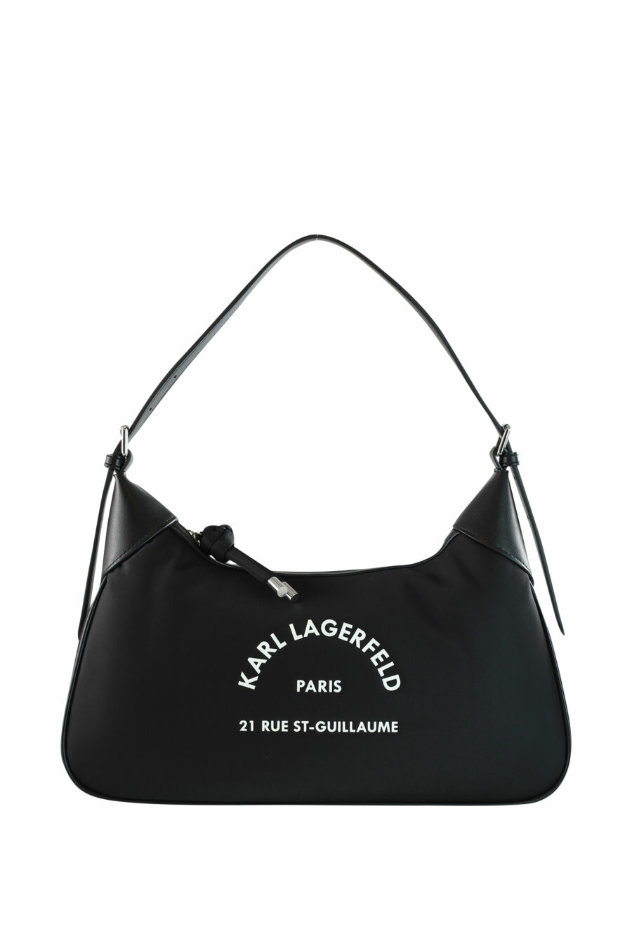 Black shoulder bag with "rue st guillaume" logo - 8720744103899