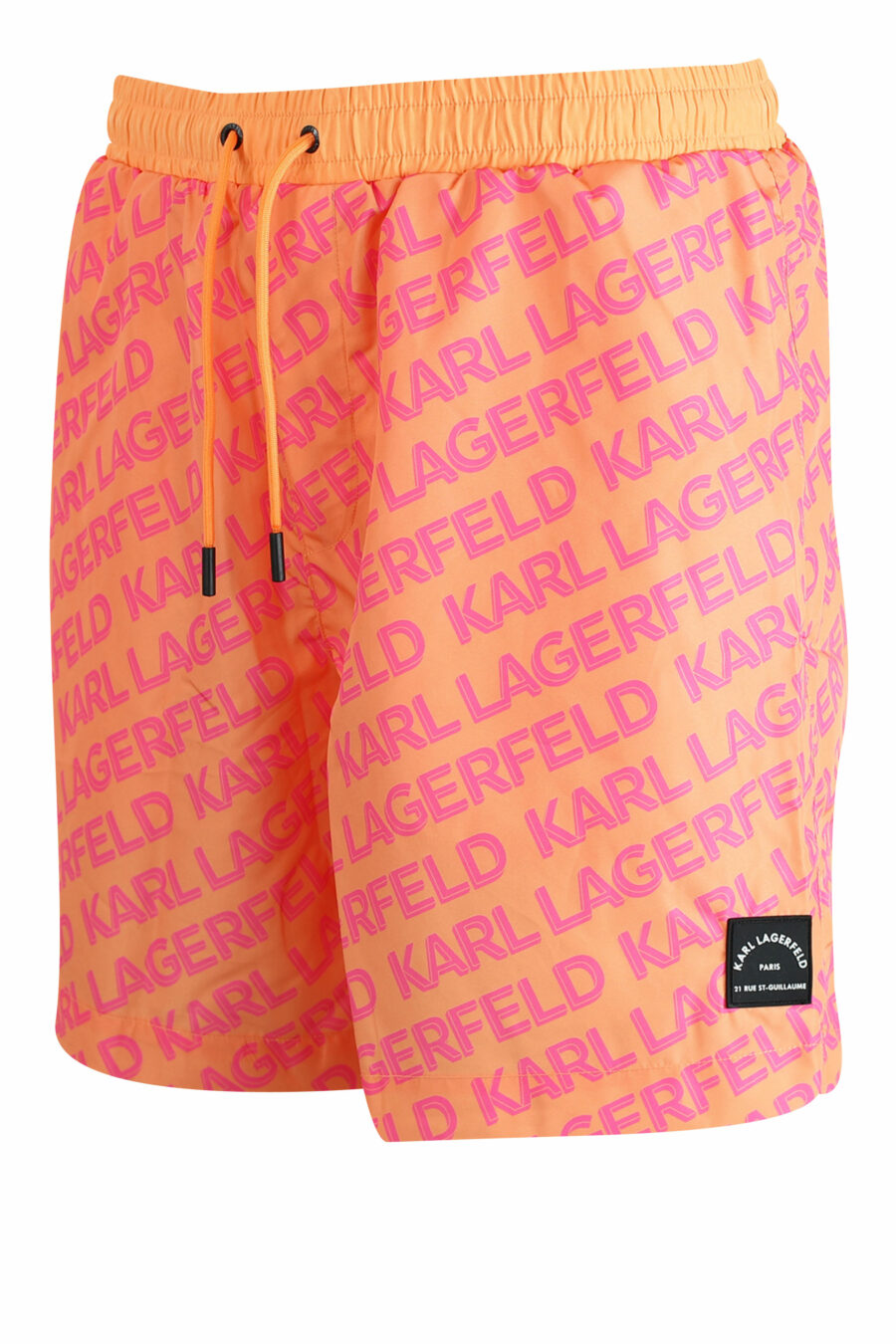 Orange swimming costume with "all over logo" diagonal graphic - 8720744217961 2