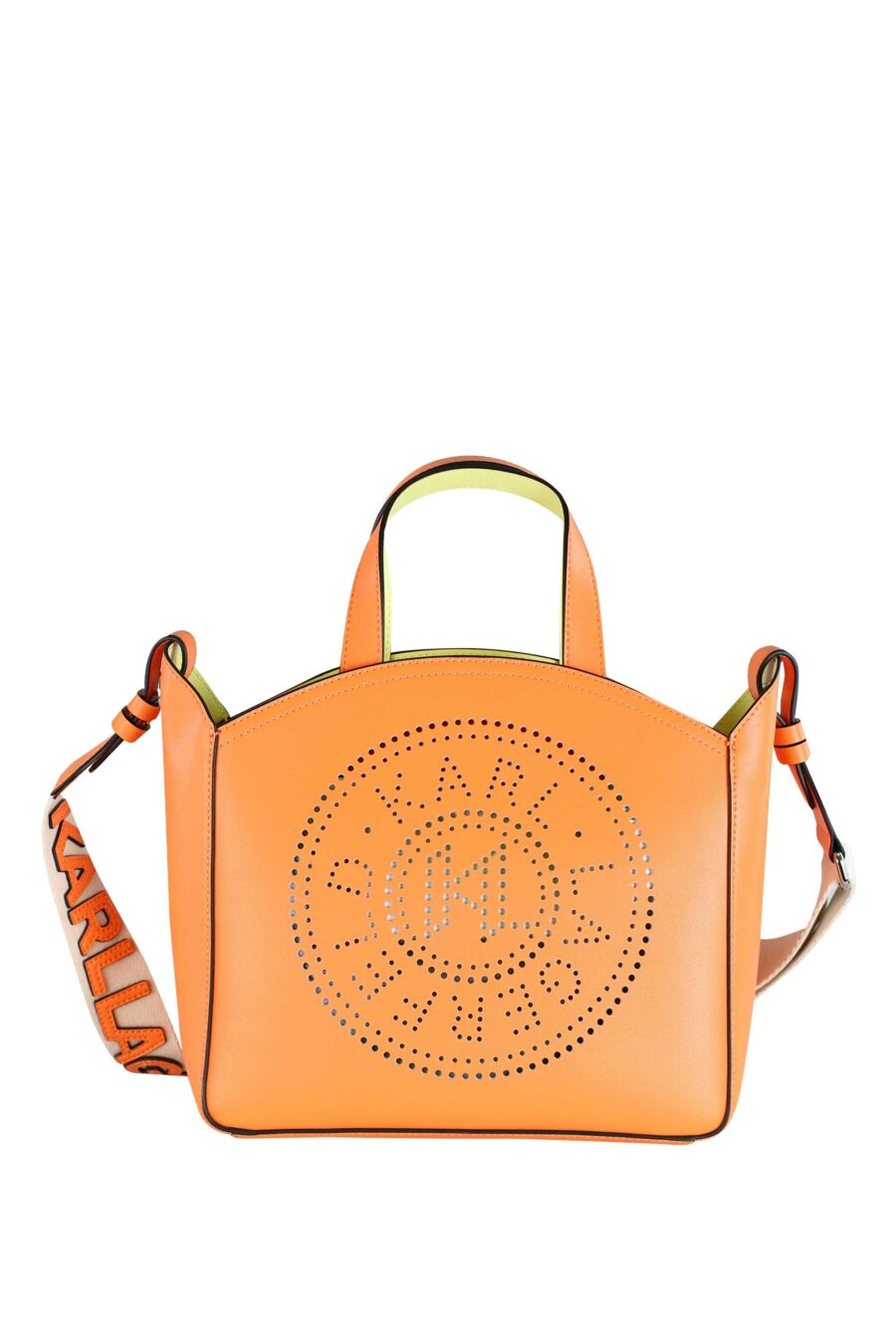 Tote bag naranja con logo "k/circle" monocromático - 8720744234692