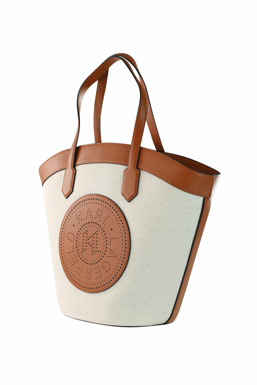 Tote bag white with brown and "k/tulip" logo - 8720744234777 2