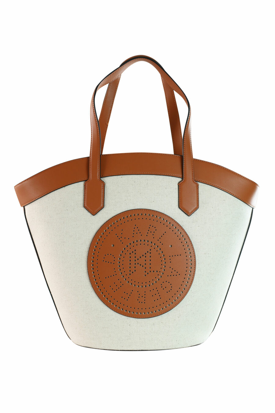 Tote bag white with brown and "k/tulip" logo - 8720744234777