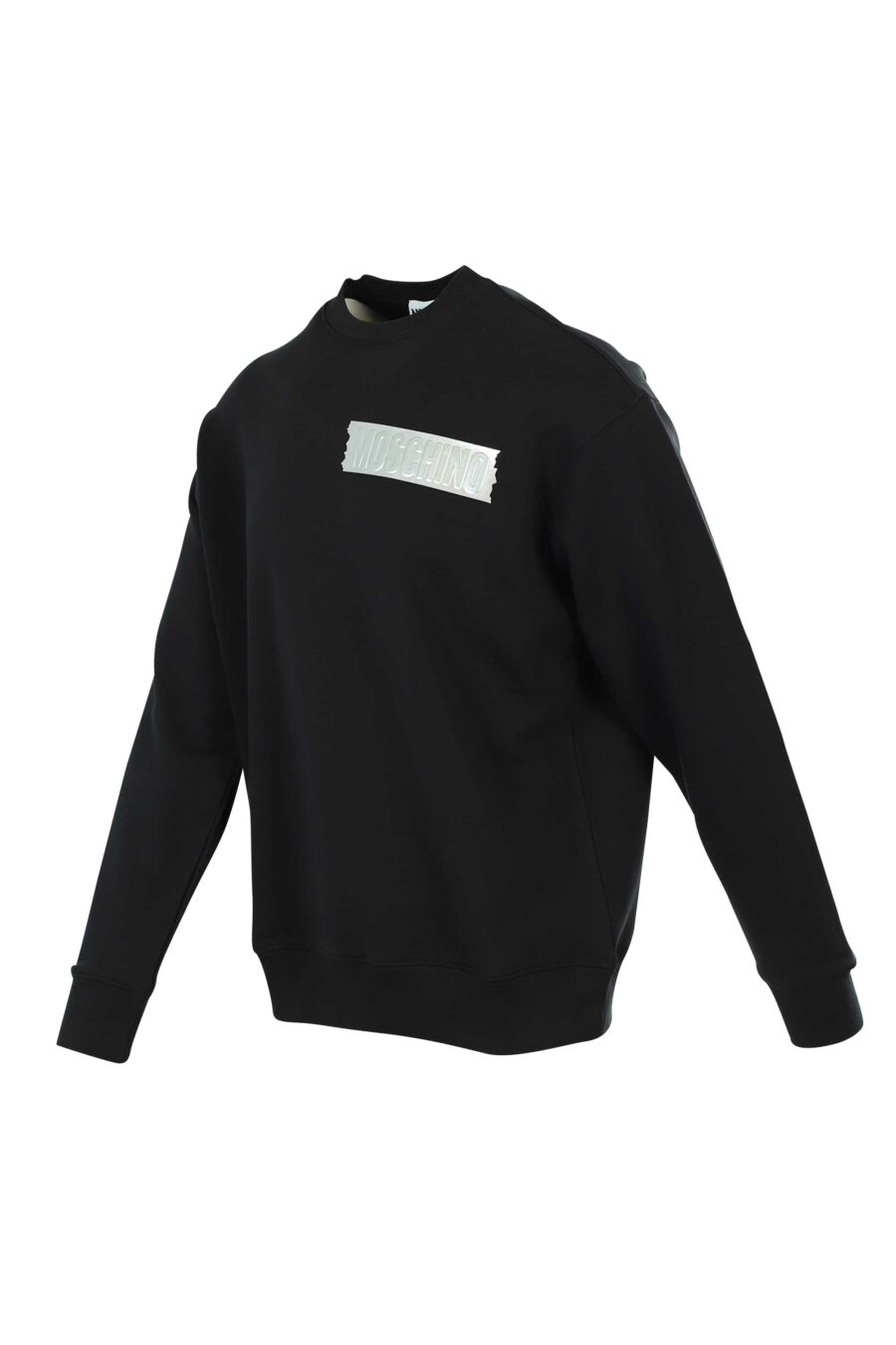Schwarzes Sweatshirt mit silbernem Eifer-Effekt-Logo - 889316179569 2