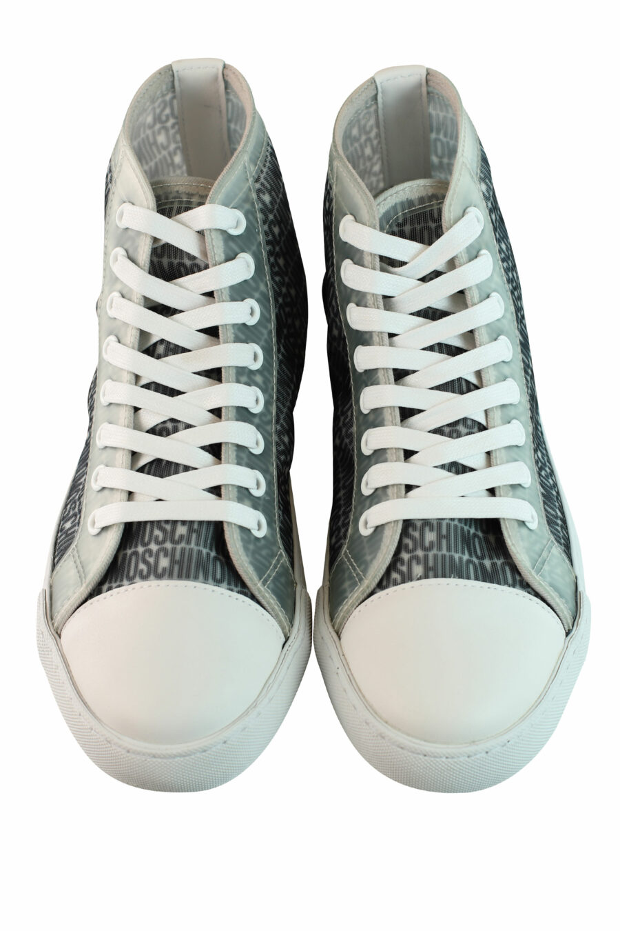 Zapatillas altas "all over logo" semitransparentes - IMG 0865