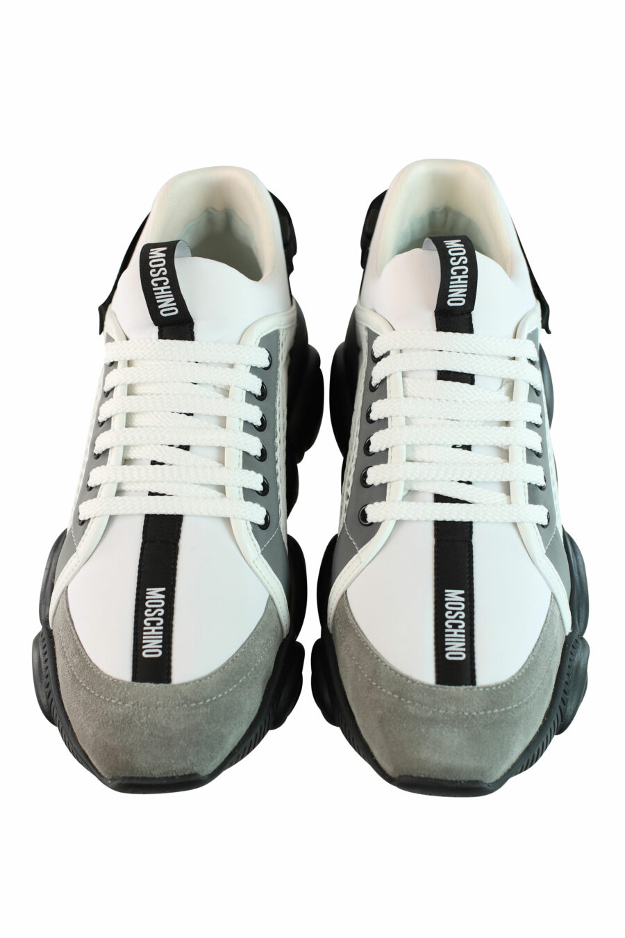 Grey mix trainers with velcro logo and teddy sole - IMG 0869