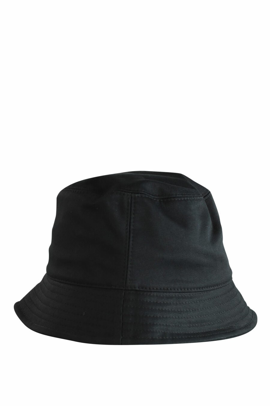 Black fisherman's cap with white double "icon" logo - IMG 1243