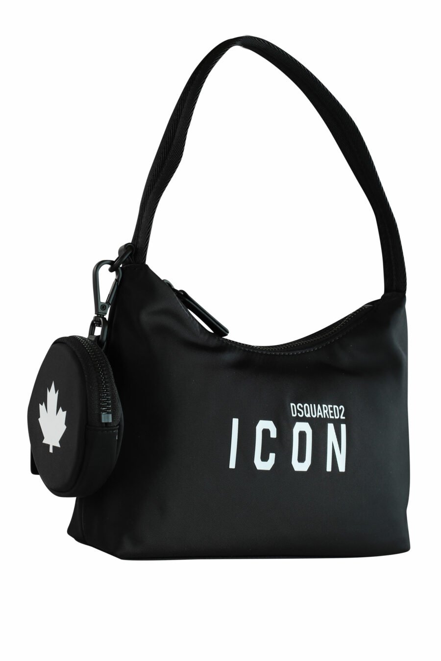 Black hobo style shoulder bag with "icon" logo - IMG 1245