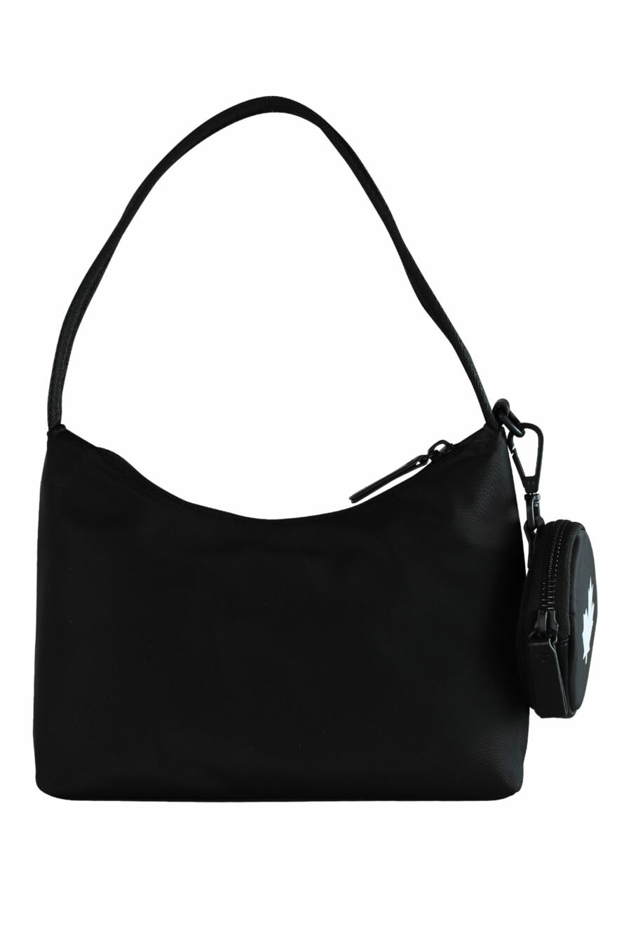 Black hobo style shoulder bag with "icon" logo - IMG 1246