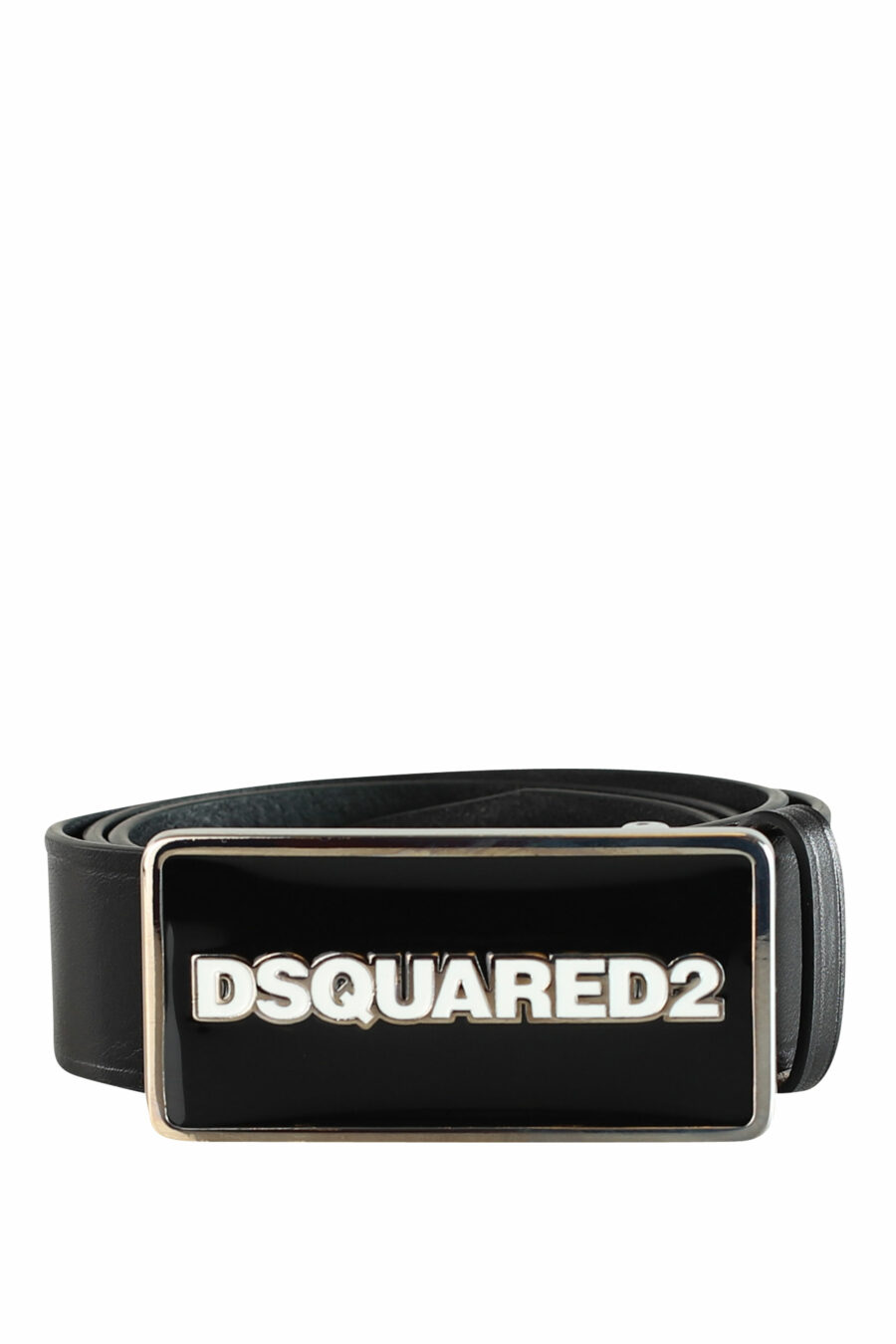 Cinturón negro con logo en placa blanco - IMG 1263