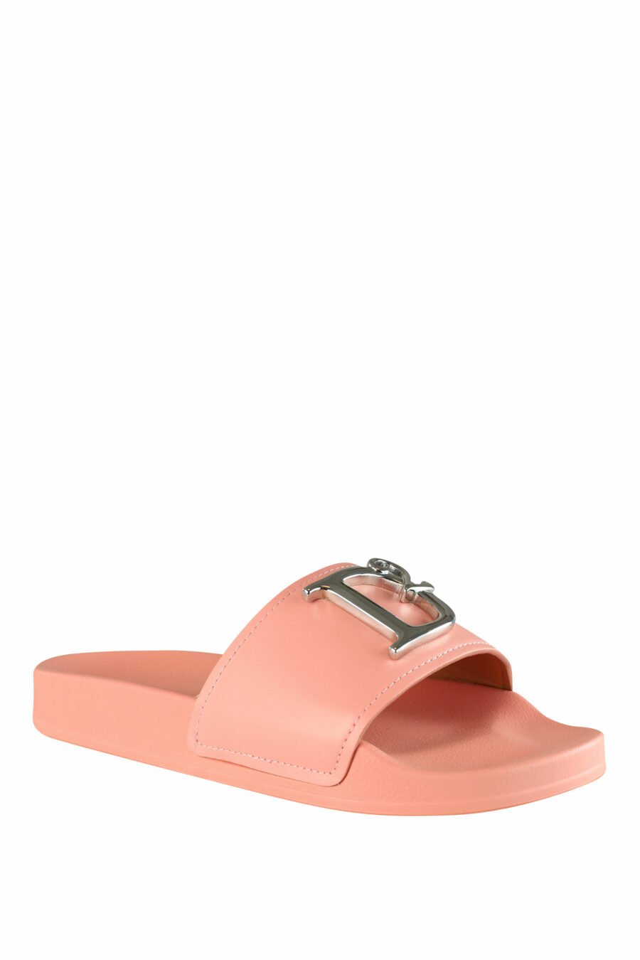 Pink flip flops with metal "D2" logo - IMG 1303