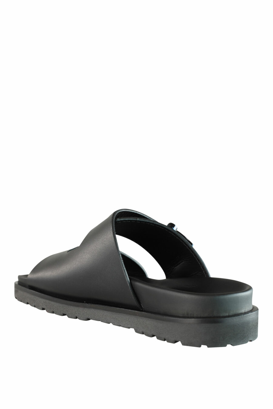 Black sandals with monochrome metal "D2" logo - IMG 1312