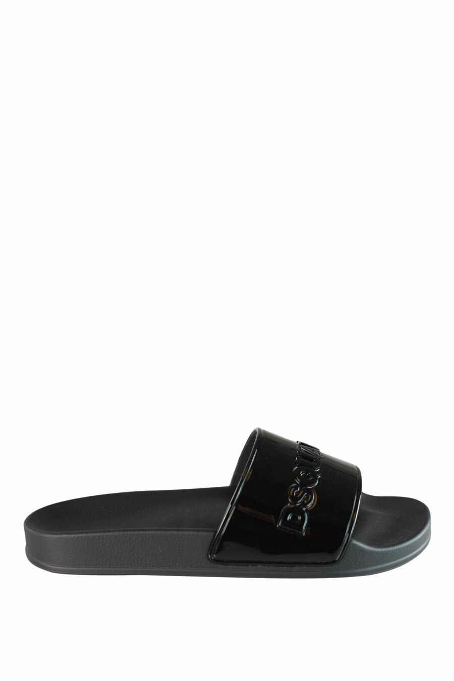 Shiny black flip flops with black maxilogo - IMG 1335