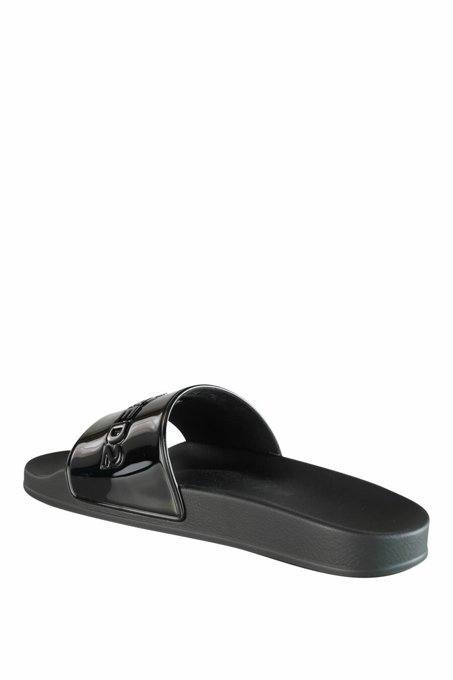 Shiny black flip flops with black maxilogo - IMG 1338