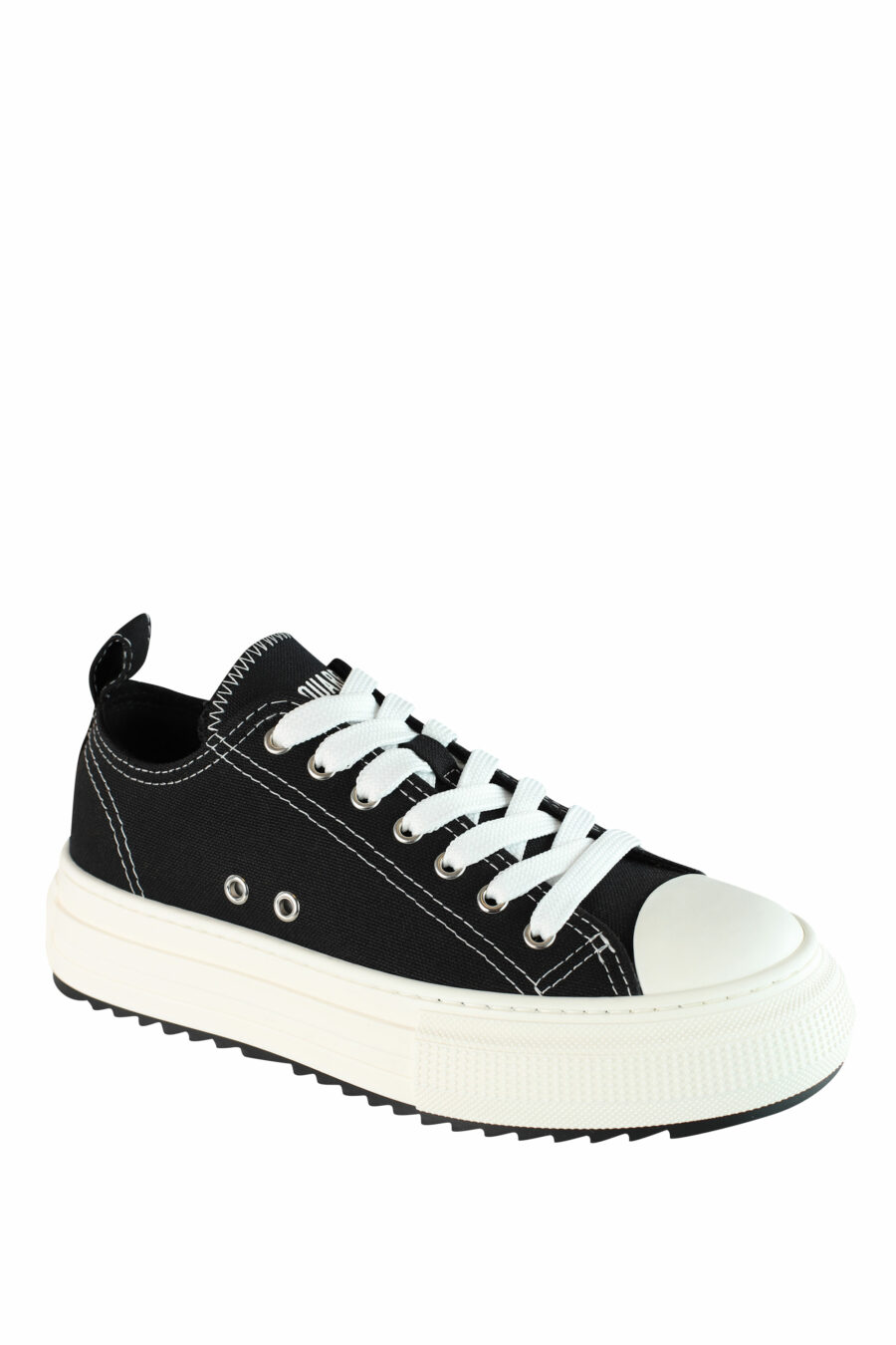 Black "berlin" trainers with platform and white mini-logo - IMG 1382