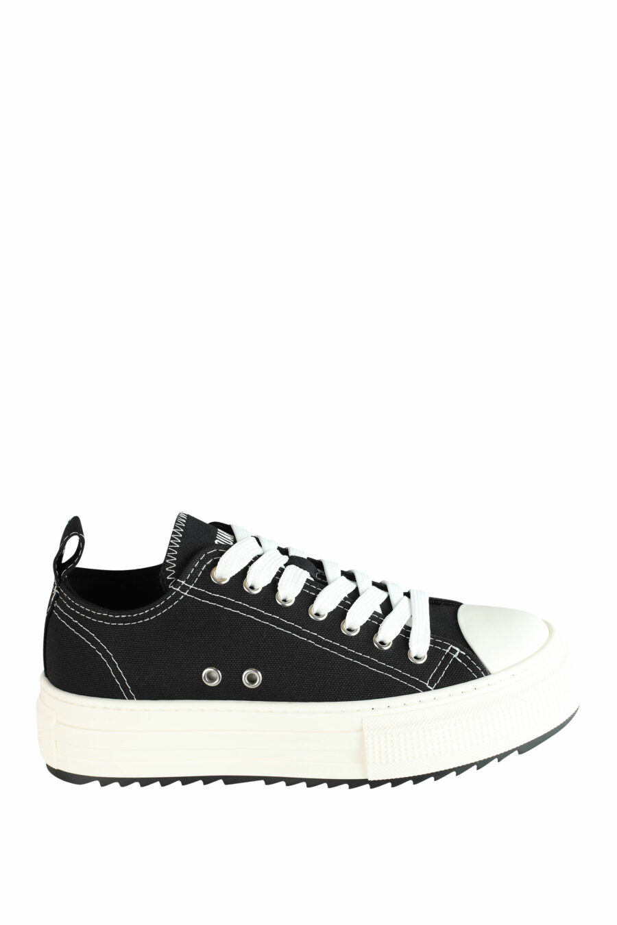 Black "berlin" trainers with platform and white mini-logo - IMG 1383