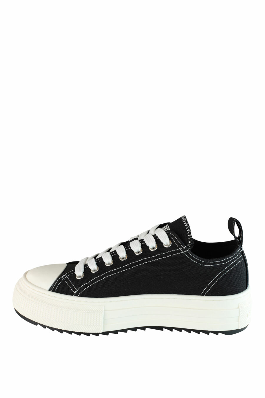 Black "berlin" trainers with platform and white mini-logo - IMG 1384