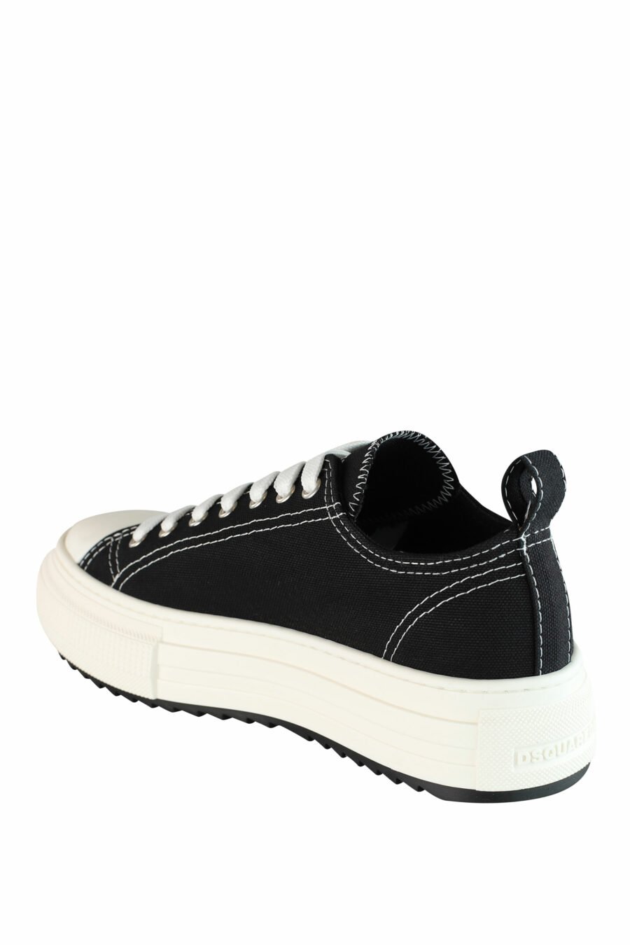 Black "berlin" trainers with platform and white mini-logo - IMG 1386