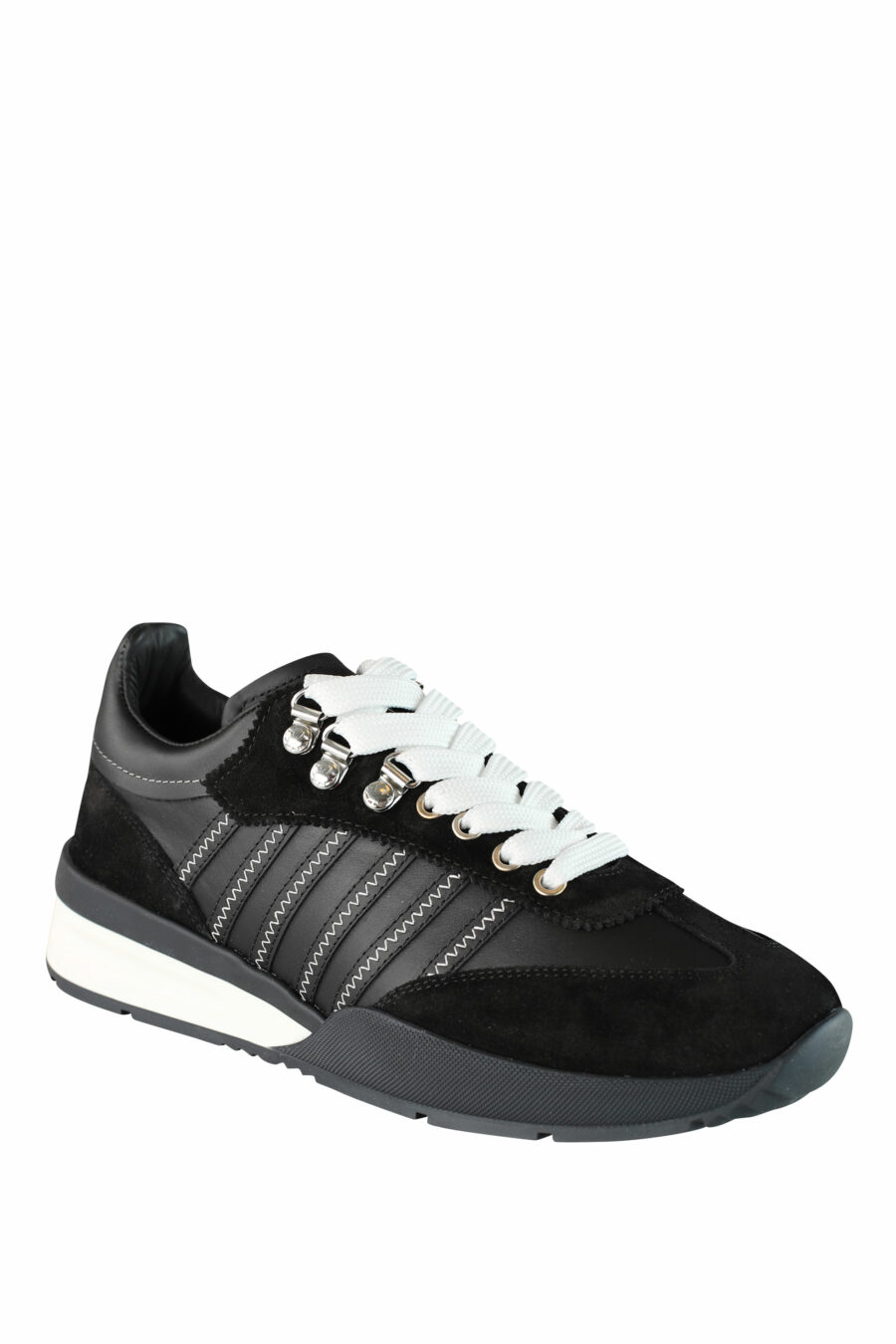 Original legend" black mix trainers with two-tone sole and diagonal lines - IMG 1483