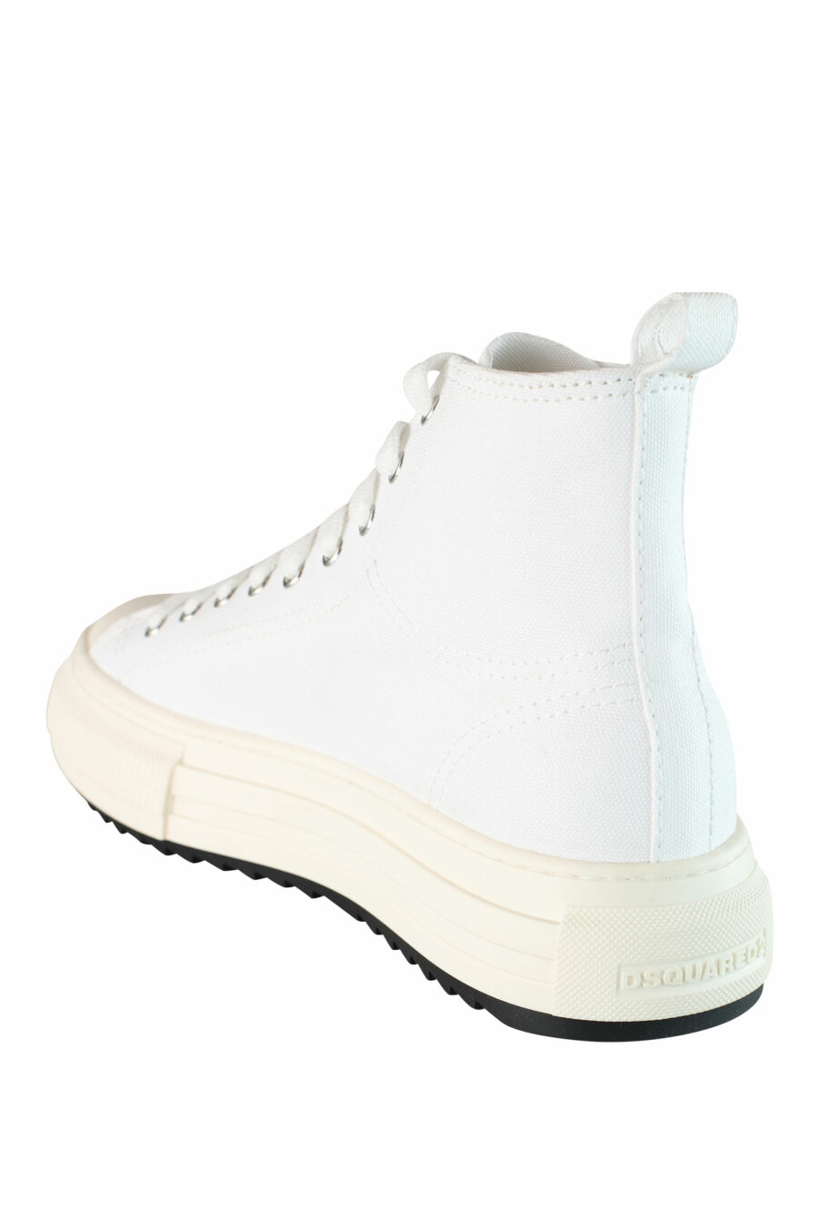 Sapatilhas brancas estilo bota com plataforma e mini logótipo - IMG 1500