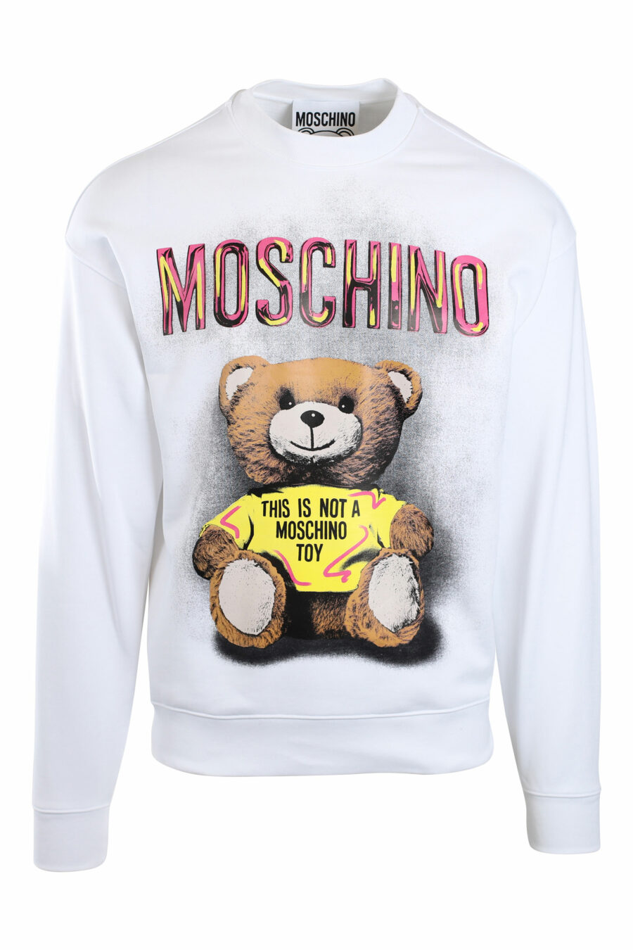 Weißes Sweatshirt mit Maxilogo "Dies ist kein Moschino-Spielzeug" - IMG 2148