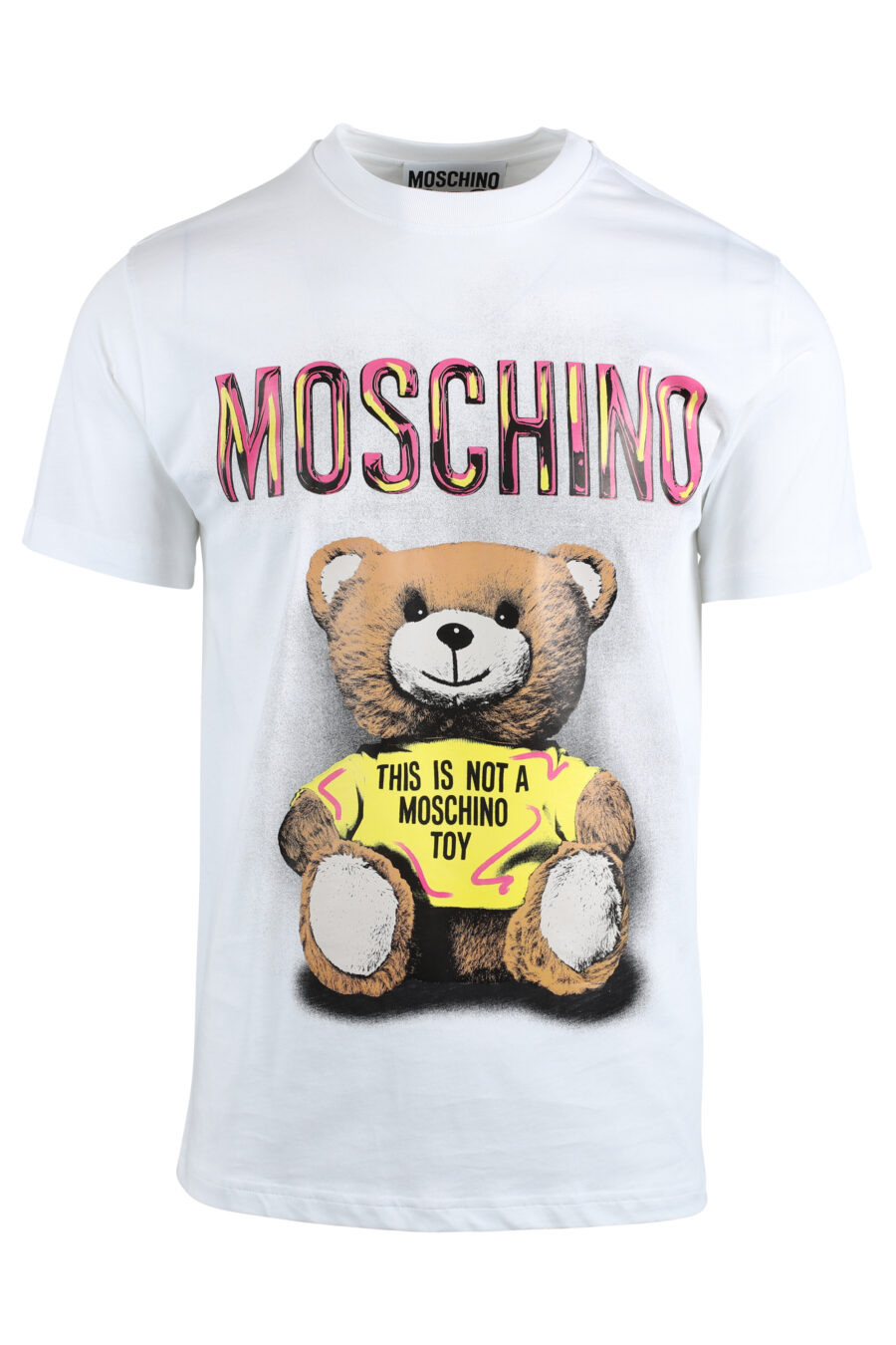 Weißes T-Shirt mit Maxilogo "Das ist kein Moschino-Spielzeug" - IMG 4769