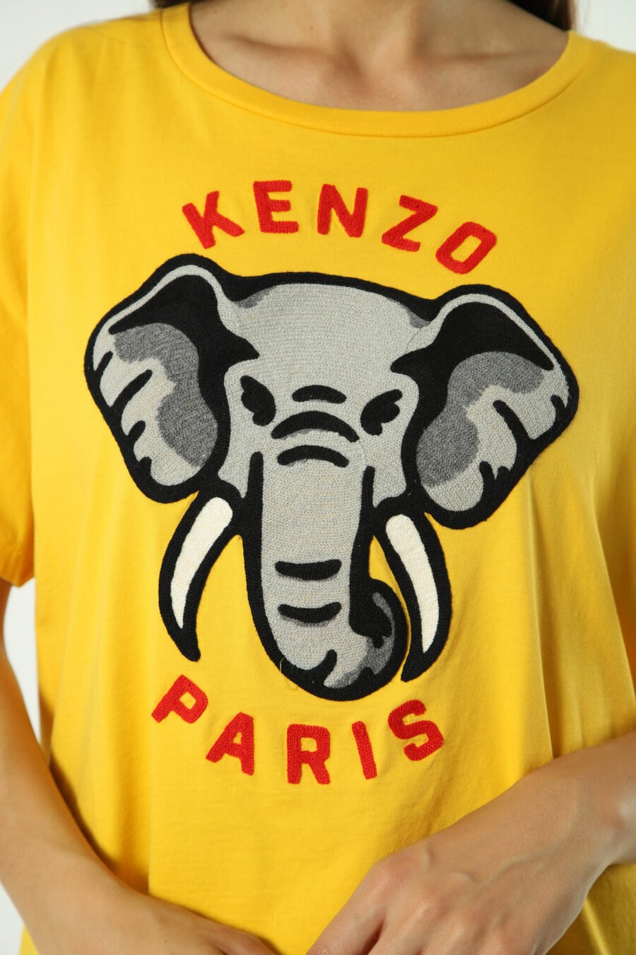 Gelbes T-Shirt mit Elefanten-Maxilogo - Fotos 1312