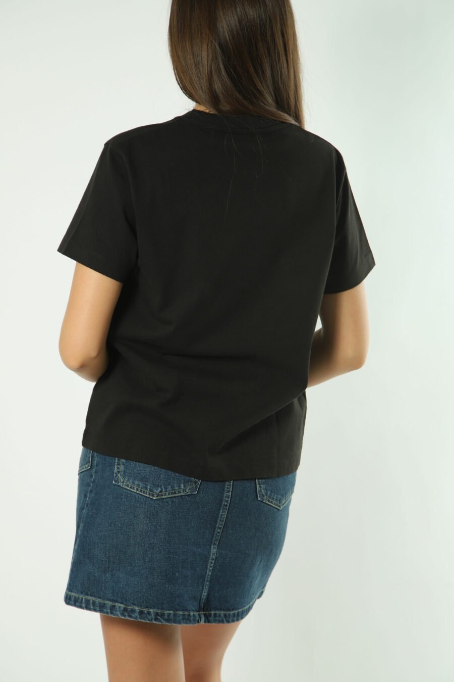 Camiseta negra con maxilogo naranja "paris" - Photos 1317