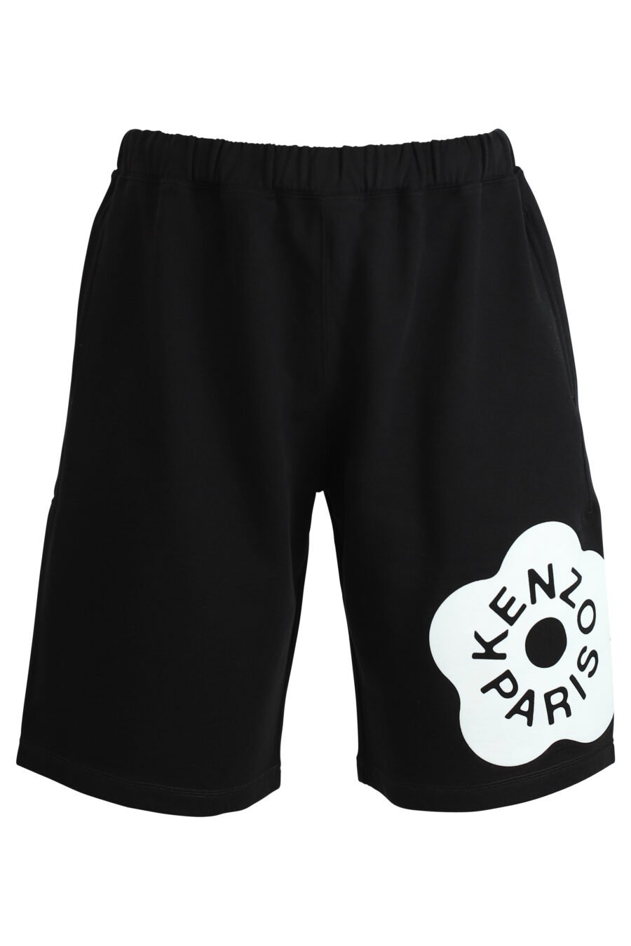 Pantalón de chándal negro corto con logo "boke flower" - Photos 182