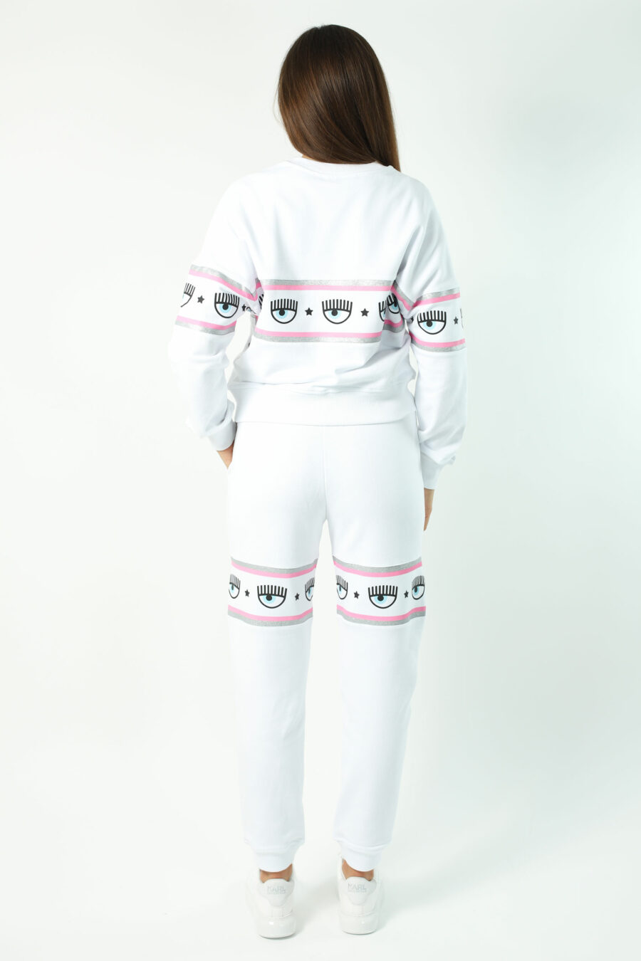 Weißes Sweatshirt mit Augenlogo auf Band - Fotos 2671