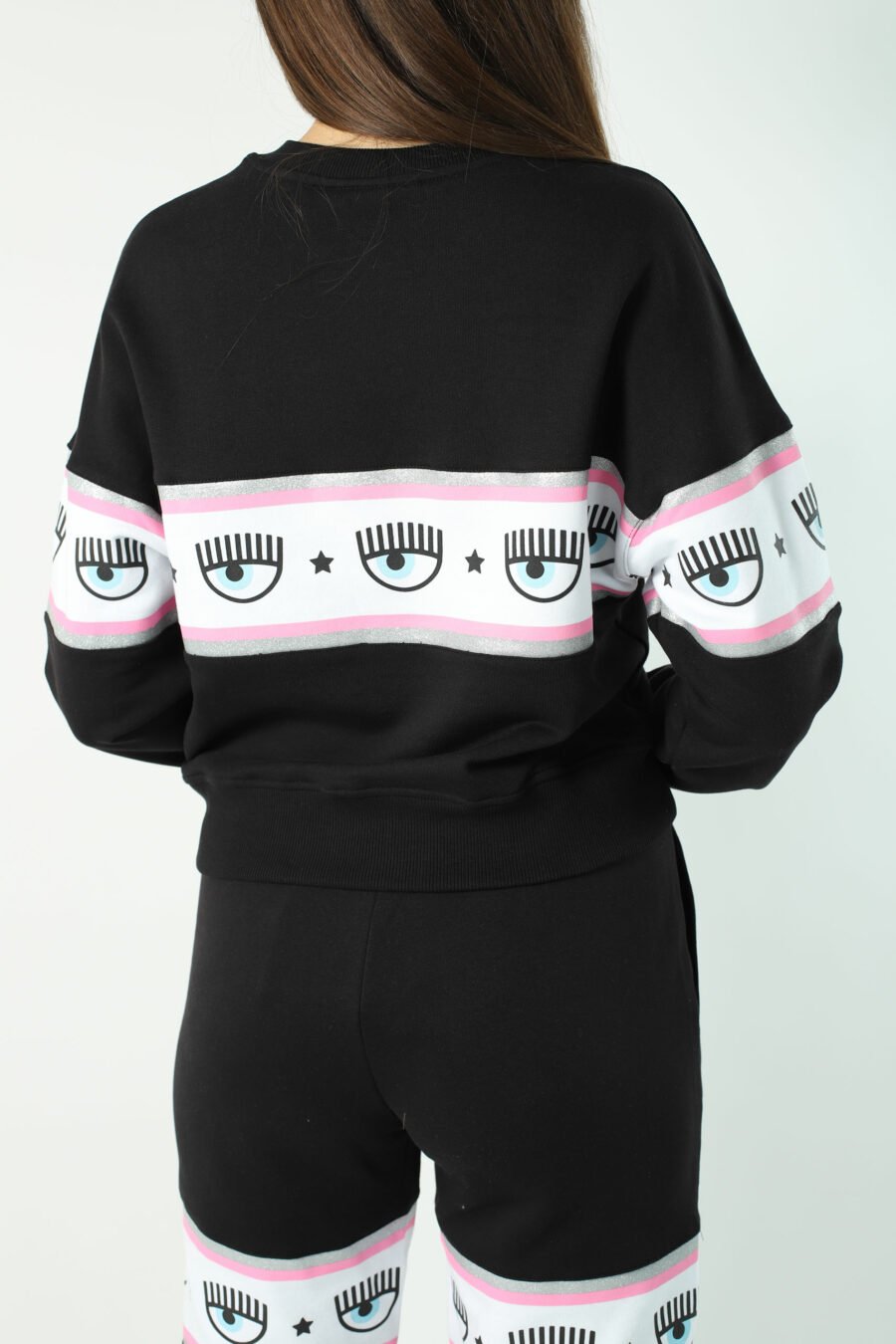 Schwarzes Sweatshirt mit Augenlogo auf Band - Fotos 2784