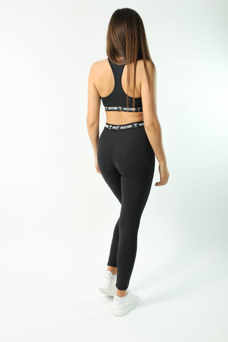 Black leggings with double question logo on tape - Photos 2954